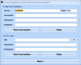 Oracle PostgreSQL Import, Export & Convert Software
