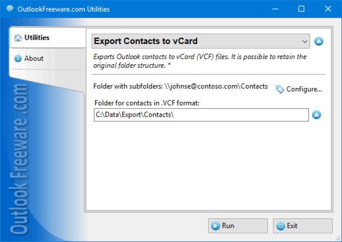 Export Contacts to vCard for Outlook Export Contacts to vCard for Outlook