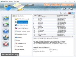 SIM Card Files Restore