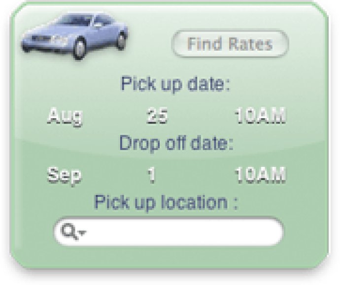 CarRental Yahoo! Widget CarRental Yahoo! Widget