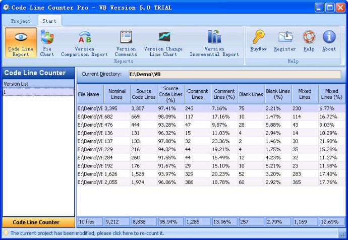 Code Line Counter Pro - VB Version Code Line Counter Pro - VB Version