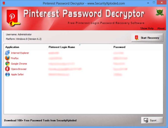 Password Decryptor for Pinterest Password Decryptor for Pinterest
