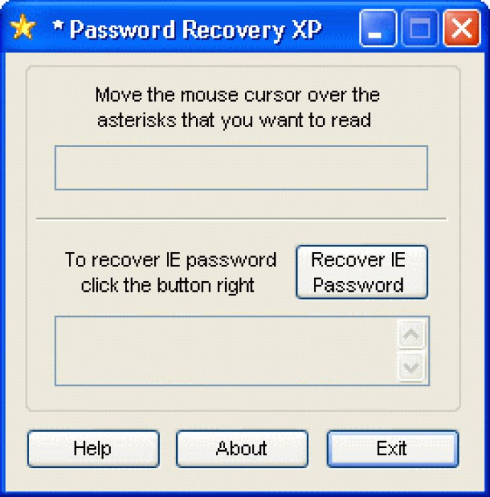 Asterisk Password Recovery XP Asterisk Password Recovery XP