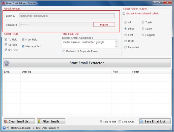 Email Address Extractor for Gmail Email Address Extractor for Gmail