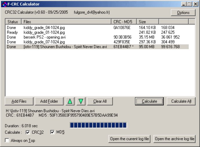 F CRC Calculator F CRC Calculator
