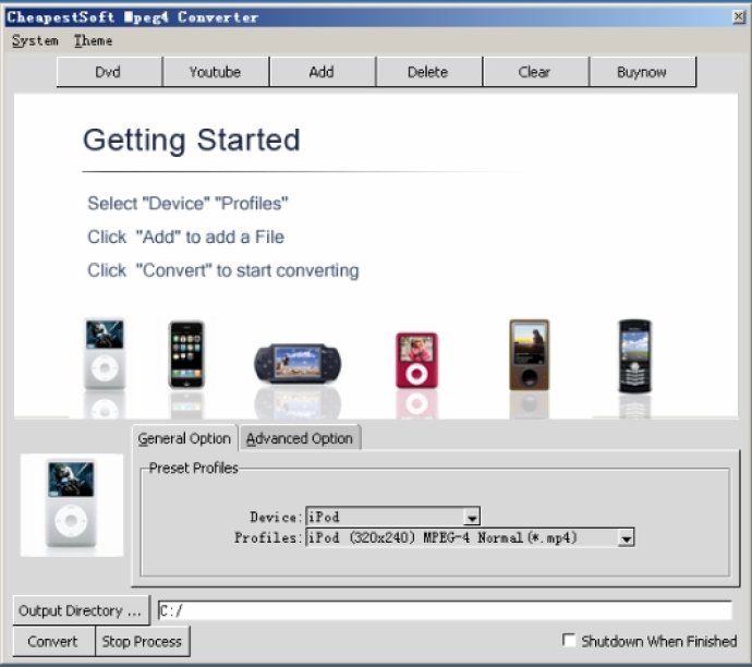 CheapestSoft MPEG4 Converter CheapestSoft MPEG4 Converter