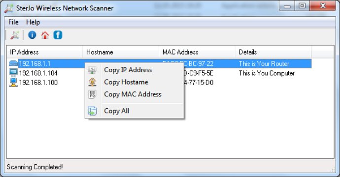 SterJo Wireless Network Scanner SterJo Wireless Network Scanner