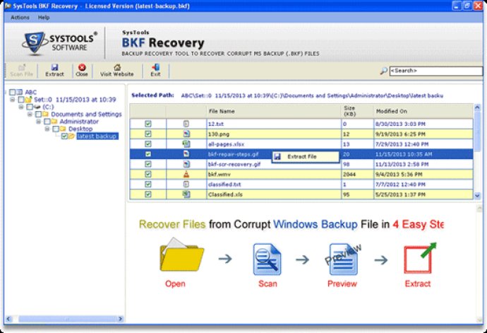 Perform BKF Recovery Perform BKF Recovery