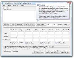 Change file date time software