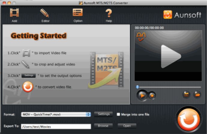 Aunsoft MTS/M2TS Converter for Mac Aunsoft MTS/M2TS Converter for Mac